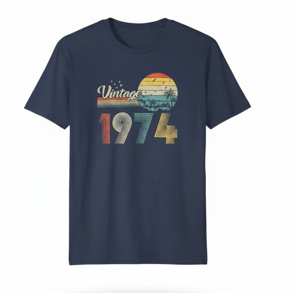 Tops - New Retro Vibe Vintage 1974 Blue T-Shirt – Size XL